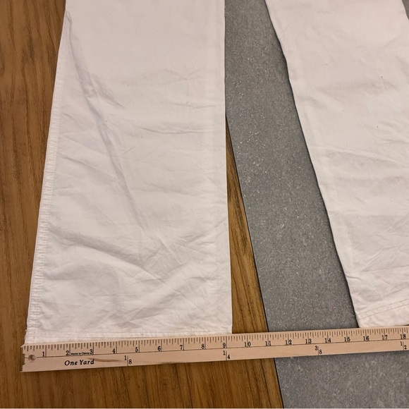 Free People The Thing Is Low Rise Utility Cargo Flare Pants Optic White Size 2 - Picture 9 of 14